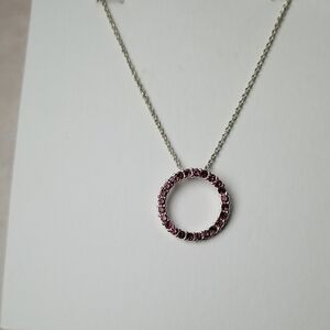 Red Gem Circle Pendant